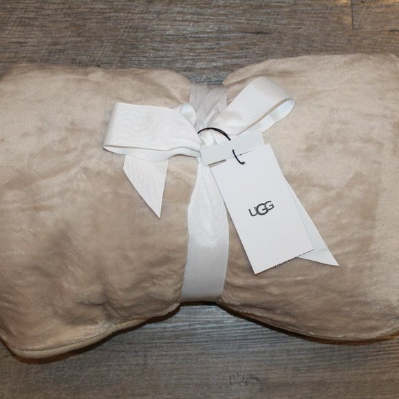 UGG DUFFIELD THROW OATMEAL TAN HEATHER NEW - Picture 1 of 4